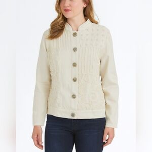 Produce Company Women's Chenille Fringe Outerwear Jacket Size Medium